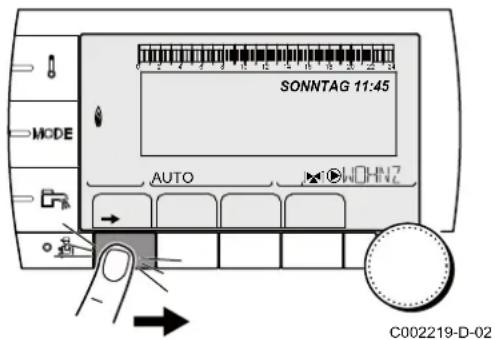 Remeha Calenta 25DS - Anzeige der gemessenen Werte - 1