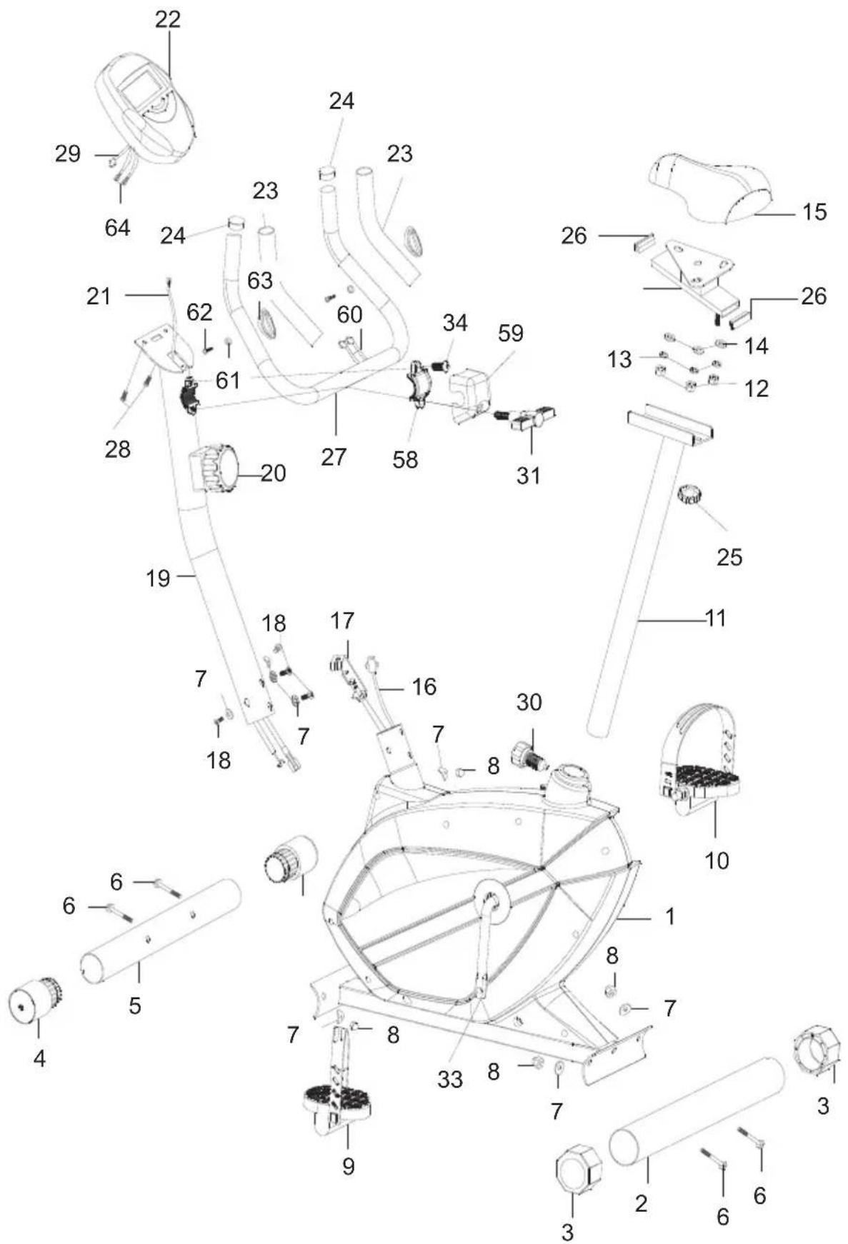 SportPlus SP-HT-2408 - EXPLOSIONSZEICHNUNG - 1