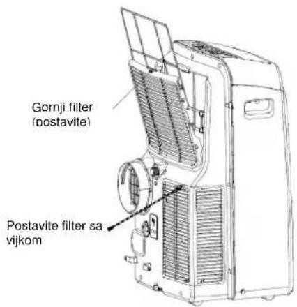 Gornji filter (postavite) Postavite filter sa vijkom