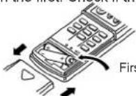 MITSUBISHI MSZ-WG25VA-H1 - How to install battery and set current time - 1