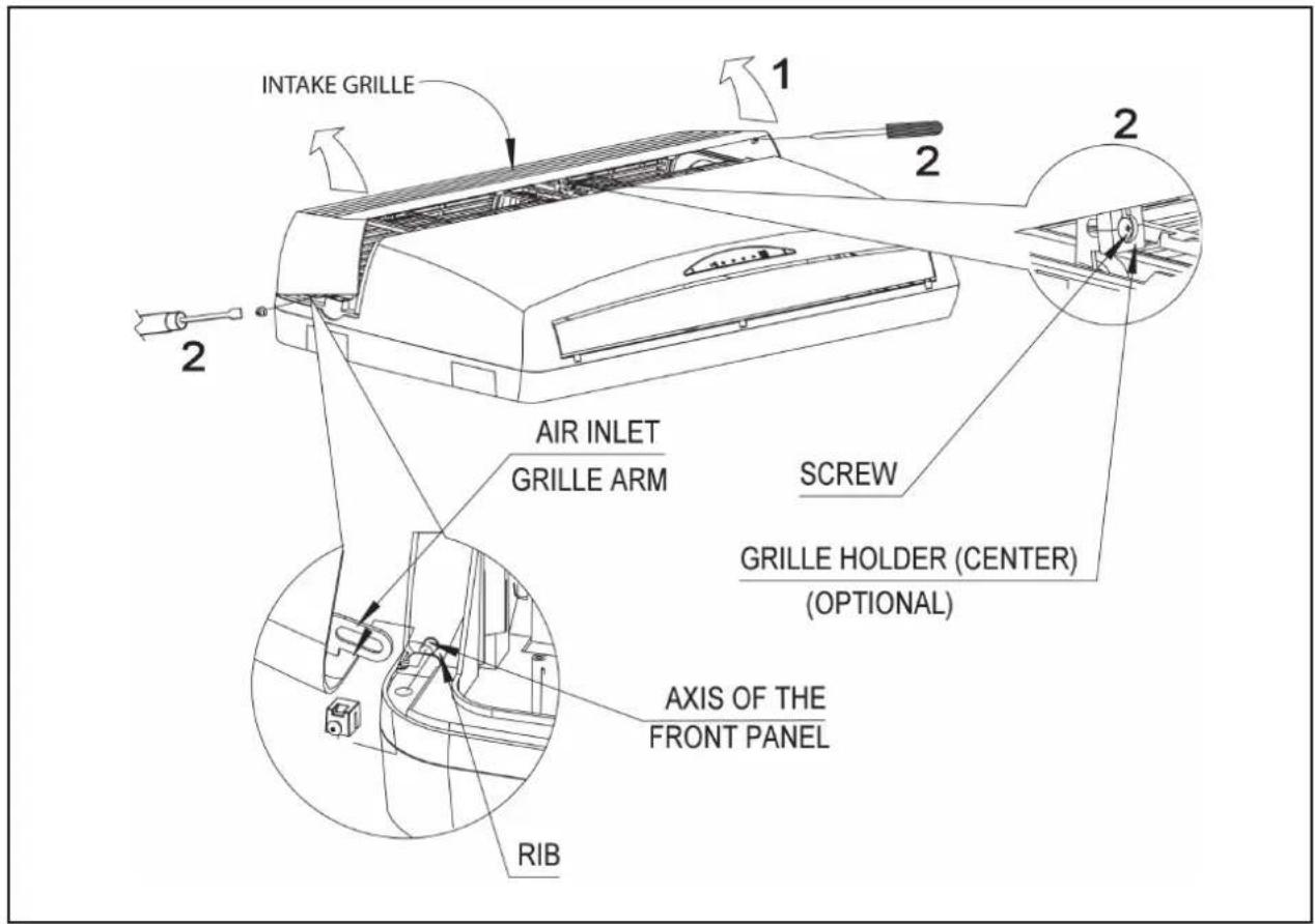 Acson A5CM 28 ER - How to Remove the Air Inlet Grille - 1