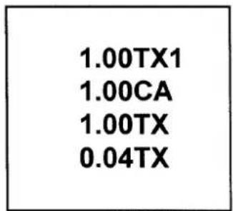 1.00TX1 1.00CA 1.00TX 0.04TX