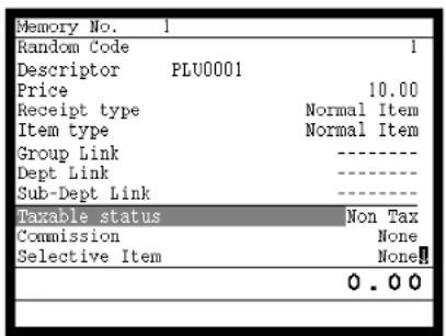 CASIO TE-7000S - Programmierungsvorgang für PLU-Folientasten-Warengruppenverknüpfung/Steuerstatus/Listenkapazität - 5