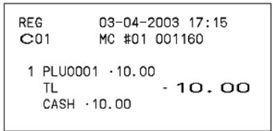 REG 03-04-2003 17:15 C01 MC #01 001160 1 PLU0001 ·10.00 TL - 10.00 CASH ·10.00