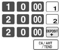 CASIO TE-7000S - Depot vom Kunden während Verkaufstransaktion - 1