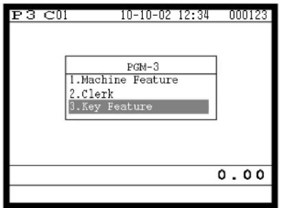 PGM-3 1.Machine Feature 2.Clerk 3.Key Feature 0.00