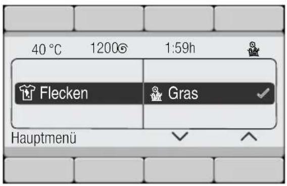 BOSCH WAYH2742NL - Taste Flecken Automatik (☐) gewählt - 1