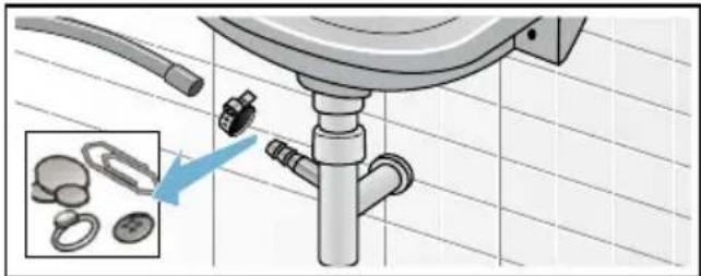 BOSCH WAW28750GB - The drain hose at the siphon is blocked - 1