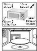 SAMSUNG CE1185GW - Installing Your Microwave Oven - 1