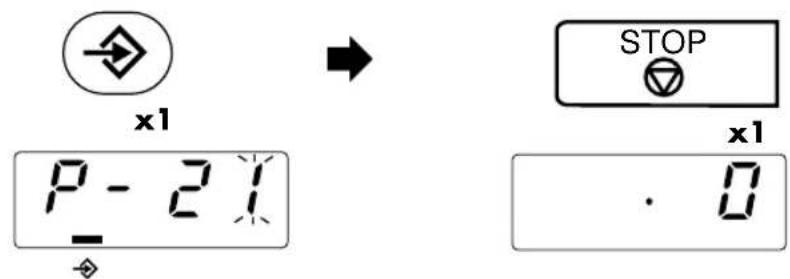 x1 P - 21 - STOP x1 . 0