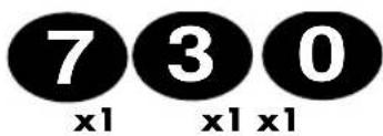 7 3 0 x1 x1 x1