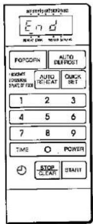 HYPERFORMER EN MOUNT POWER FORPCORN AUTO DEFROST 123 456 789 TIME POWER STOP CLEAR START