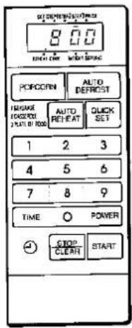 8:00 POWER STOP/CLEAN START PORCON AUTO DEFICEST 1 2 3 4 5 6 7 8 9 TIME POWER STOP/CLEAN START