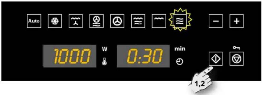 Auto 1000 W 0:30 min - + - 1,2
