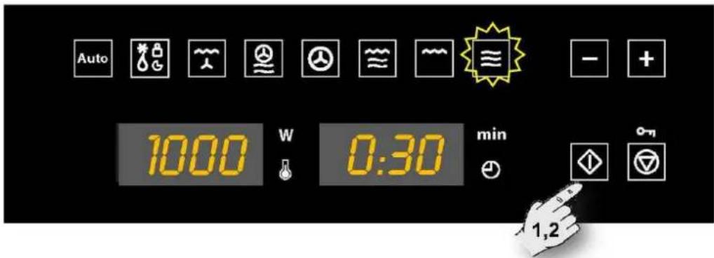 Auto 1000 W 0:30 min - + -