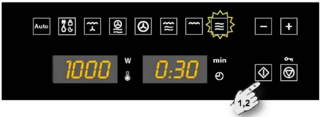 Auto 1000 W 0:30 min - + 1,2
