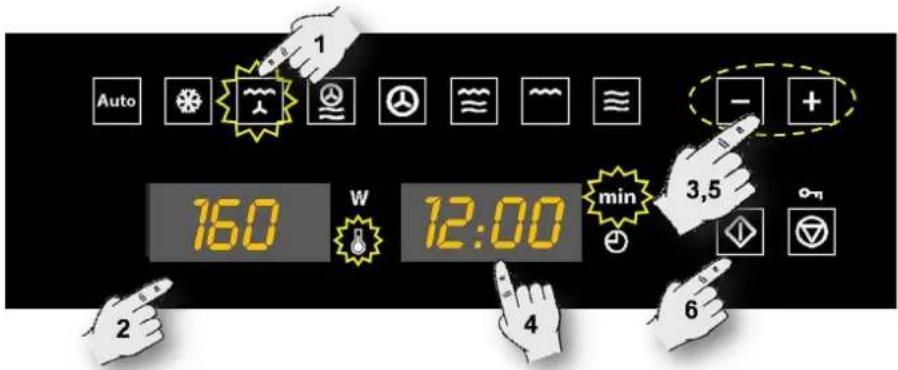 Auto 1 - + 160 W 12:00 min 3,5 2 4 6