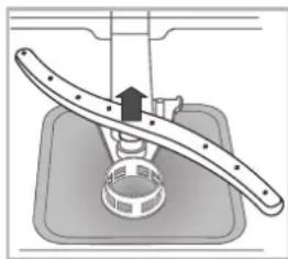 Hotpoint Ariston LFB 5M010 TK - Püskürtücü kollarının temizlenmesi - 2