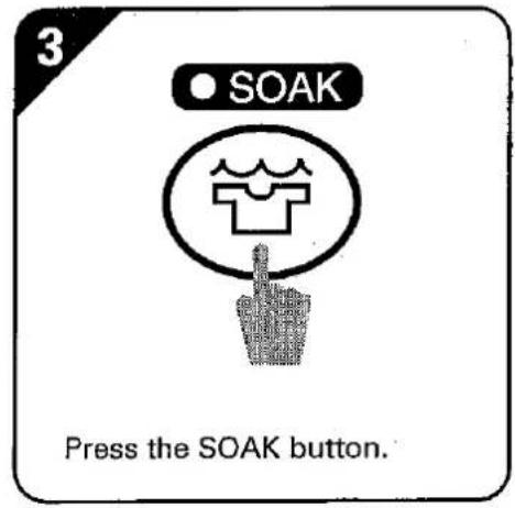 3 SOAK Press the SOAK button.
