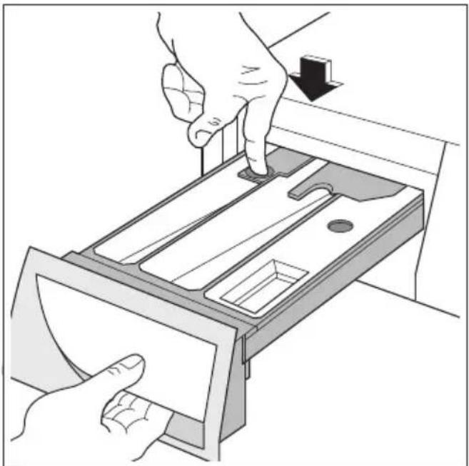 John Lewis JLWM 1604 - Cleaning the dispenser drawer - 1