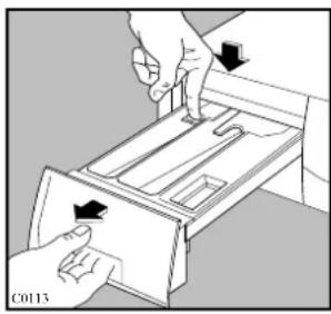 John Lewis JLWM 1201 - Cleaning the dispenser drawer - 1