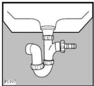 John Lewis JLWM 1201 - Onto a sink outlet spigot. - 1
