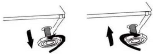 Defy WTL 8019 M - Adjusting the feet - 2
