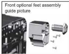 Defy WTL 8019 M - Optional feet assembly process: - 1