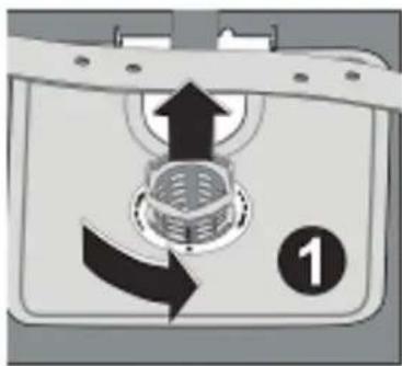 Diagram of a refrigerator interior showing air intake and cooling mechanism with numbered label 1