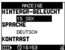 ANZEIGE HINTERGR-BELEUCHT 15 SEK SPRACHE DEUTSCH KONTRAST 16:53