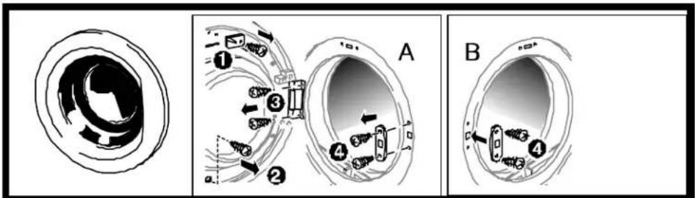 WHIRLPOOL AWG 788 - 乾衣機門更改開門方向 - 1