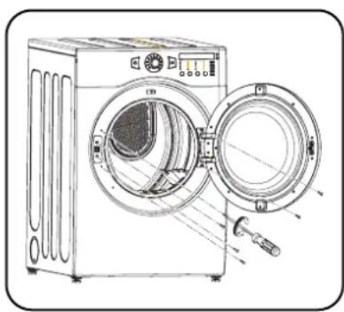 DAEWOO DWR-WE33WS - STEP 8. Procedure for Reversing the Door - 1