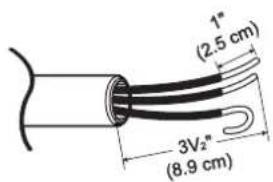 1" (2.5 cm) 3V₂" (8.9 cm)