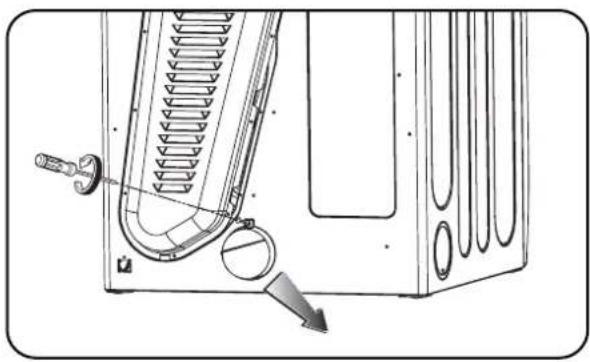 DAEWOO DWR-WE33WS - Remove screw and exhaust duct. - 1