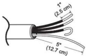 1" (2.5 cm) 5" (12.7 cm)
