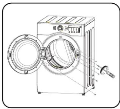 DAEWOO DWR-WE33WS - STEP 8. Procedure for Reversing the Door - 3