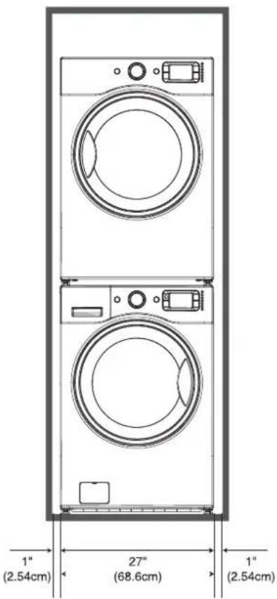 1" (2.54cm) 27" (68.6cm) 1" (2.54cm)