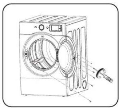 DAEWOO DWR-WE6413RC - STEP 8. Procedure for Reversing the Door - 3