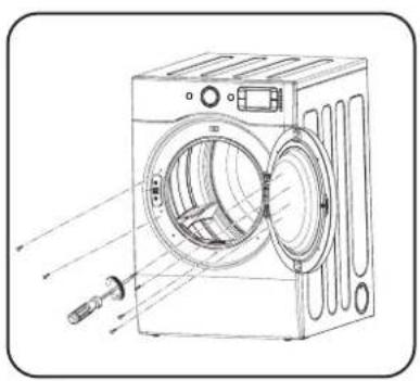 DAEWOO DWR-WE6413RC - STEP 8. Procedure for Reversing the Door - 1