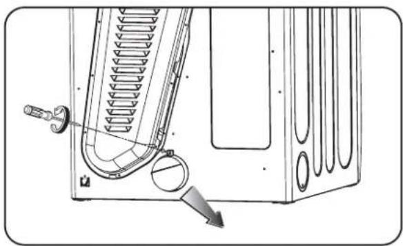 DAEWOO DWR-WE6413RC - Remove screw and exhaust duct. - 1
