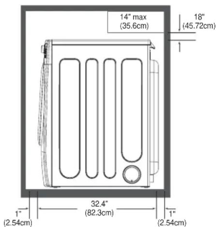 14" max (35.6cm) 18" (45.72cm) 1" 32.4" (82.3cm) (2.54cm) (2.54cm)