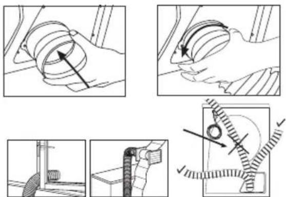 Technical diagram illustrating hand tool application steps with labeled arrows and a magnified detail view