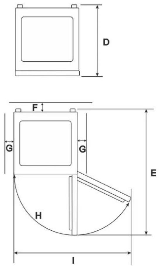 OK OFK 34212 A2 - Gerätemaße in mm und Grad - 2