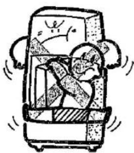 SANYO SR-66HX - Don't climb-pull the door - 1