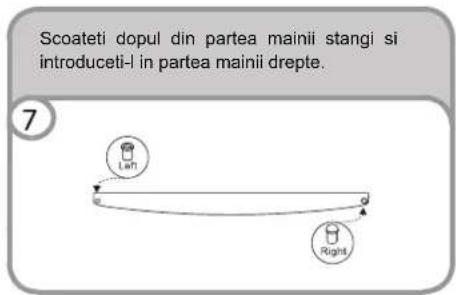 Scoateti dopul din partea mainii stangi si introduceti-l in partea mainii drepte. 7 Left Right