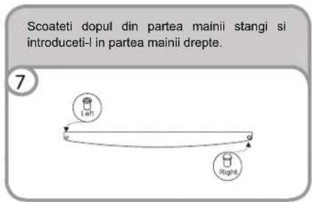 Scoateti dopul din partea mainii stangi si introduceti-l in partea mainii drepte. 7 Left Right