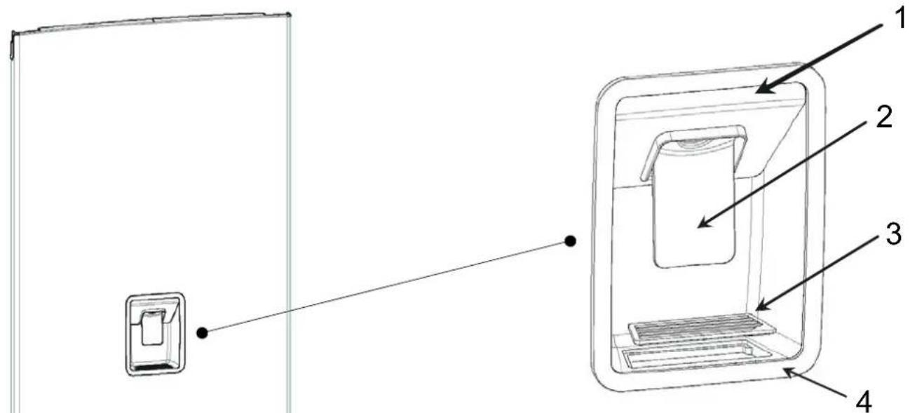 NORDMENDE RFF466NFNMIXA - Parts of the water dispenser (If available) - 1
