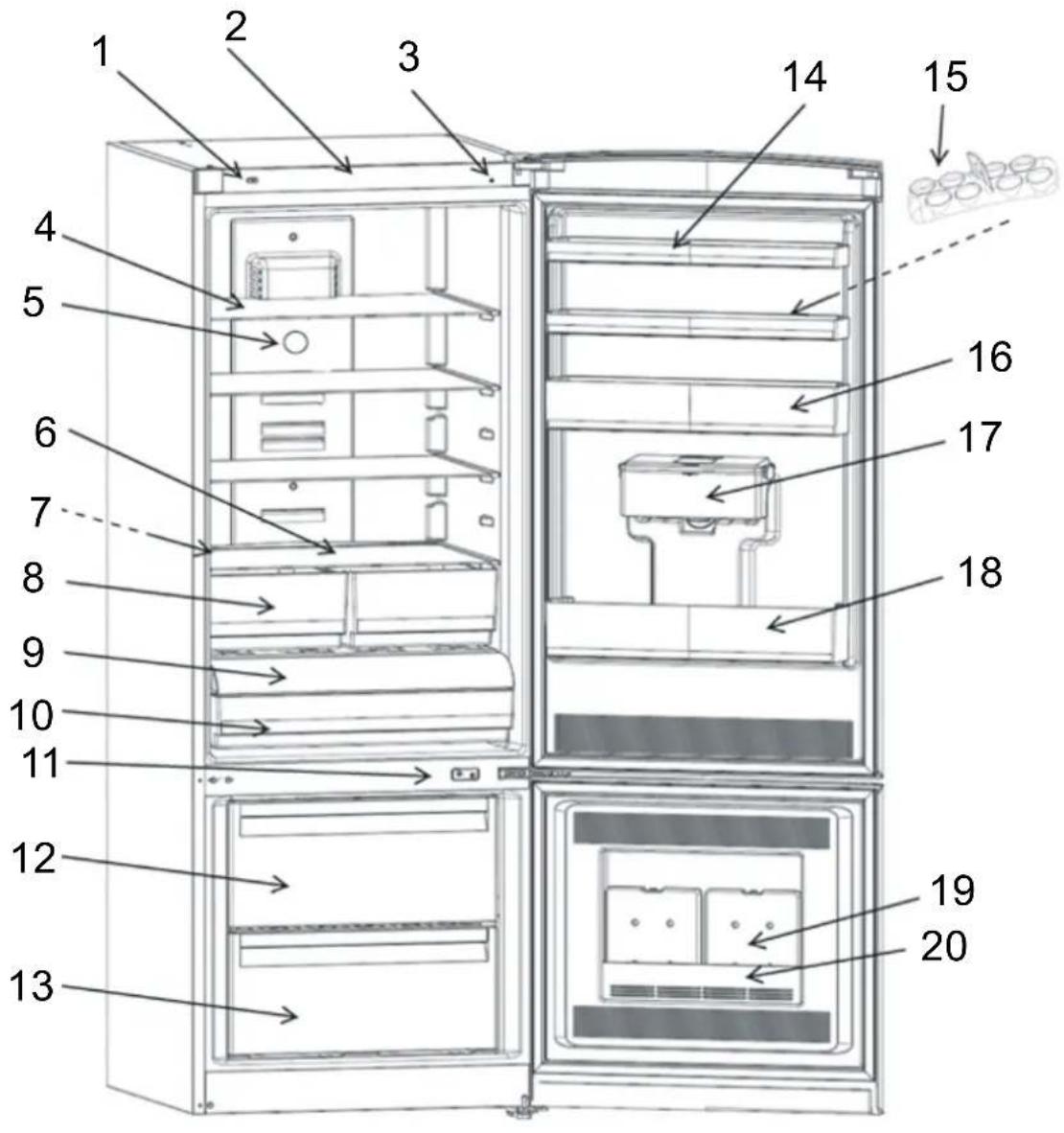 NORDMENDE RFF466NFNMIXA - THE PARTS OF THE APPLIANCE AND THE COMPARTMENTS - 1