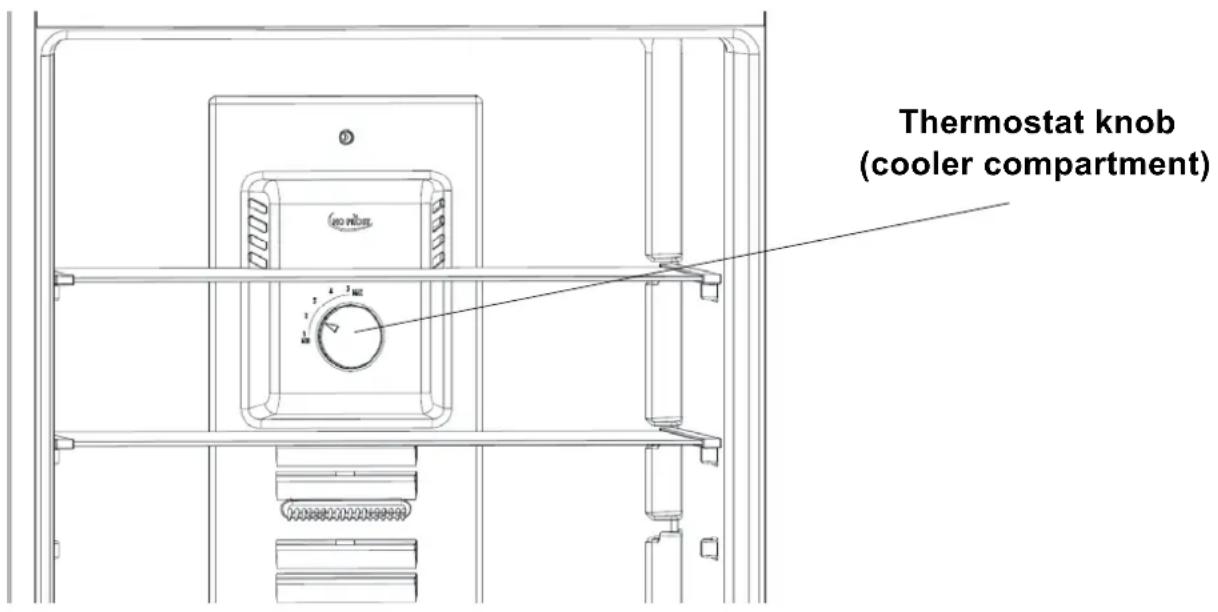 NORDMENDE RFF466NFNMIXA - Thermostat Setting - 1