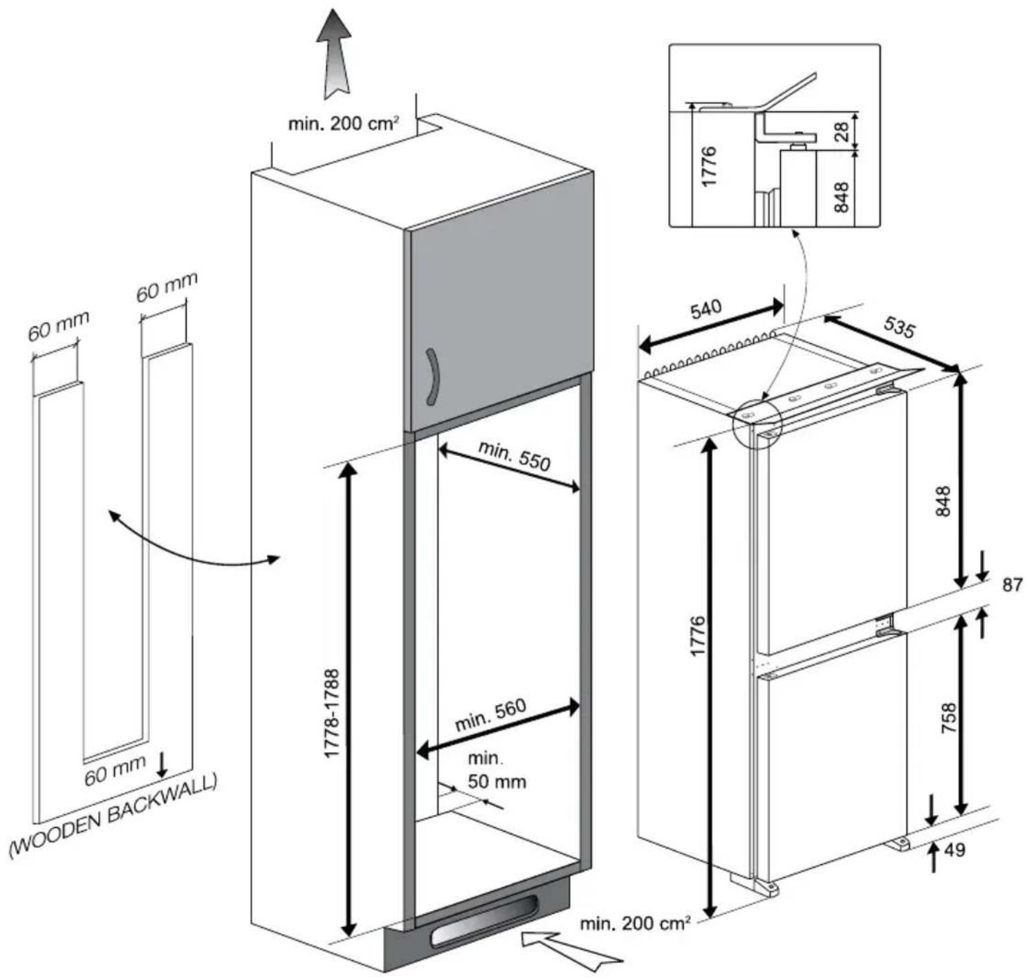 Flavel FC7030 - Reversing the doors - 3